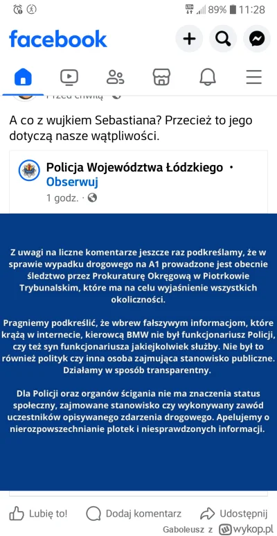 Gaboleusz - #policja #wypadek #a1
Kiedy nie potrafisz pisać, więc możesz zostać tylko...