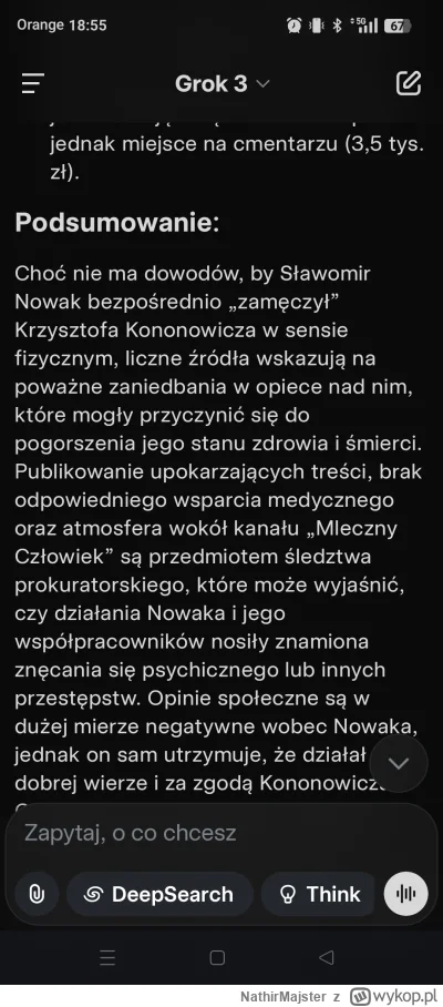 NathirMajster - @OlgierdanoTivi: ten sam Grok:( ͡° ͜ʖ ͡°)