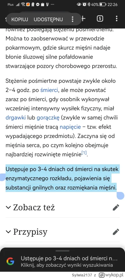 Sylwia2137 - Także stężenie pośmiertne ustępuje po 3/4 dniach a po zdjęciach widać że...