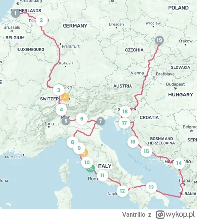 Vantrilio - Cały lipiec będę jeździł kamperem po europie (mapa załączona) no i planuj...