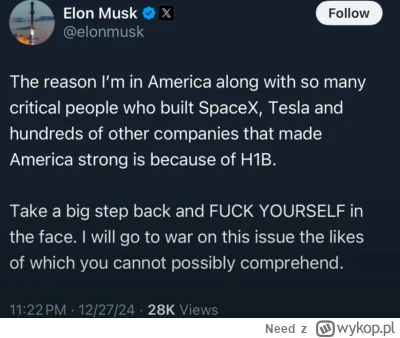 Need - #elonmusk #trump #usa #polityka

elmo officialy lost it

Wczoraj się zastanawi...