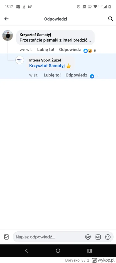 Borysko_88 - #zuzel trochę śmiechłem ( ͡º ͜ʖ͡º) Może na prośbę Krzysztofa w końcu prz...