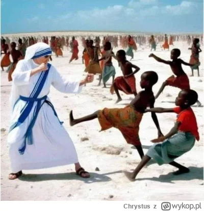 Chrystus - Matka Teresa walczy z biedą i niedożywieniem, 1984 rok.
#heheszki #humorob...