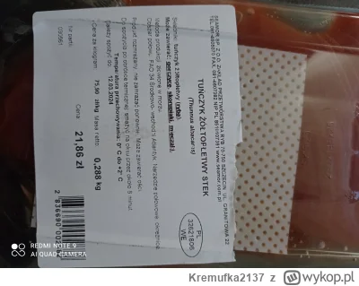 Kremufka2137 - @bonus: był mrożony także ja się raczej nie obawiam. Z tyłu masz nastę...