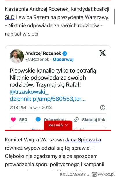 KOLEGAMAMY - @ssjfrytek a lewackie pokemony napisały tak plus akta są ujawnione. Syn ...