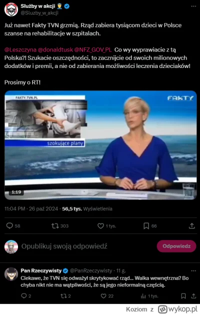 Koziom - Apolityczne konto i poniżej komentarz zdrowo myślącego człowieka. Co o ich m...