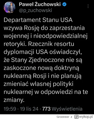 Grooveer - Czekam na Trumpa, bo obecna ekipa Bidena nie wie jak skończyć wojnę na Ukr...