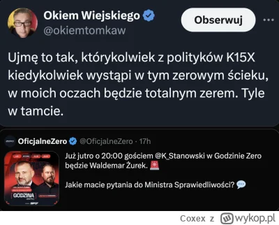 Coxex - Rozbawiło, nie powiem, że nie.

#polityka #kanalzero