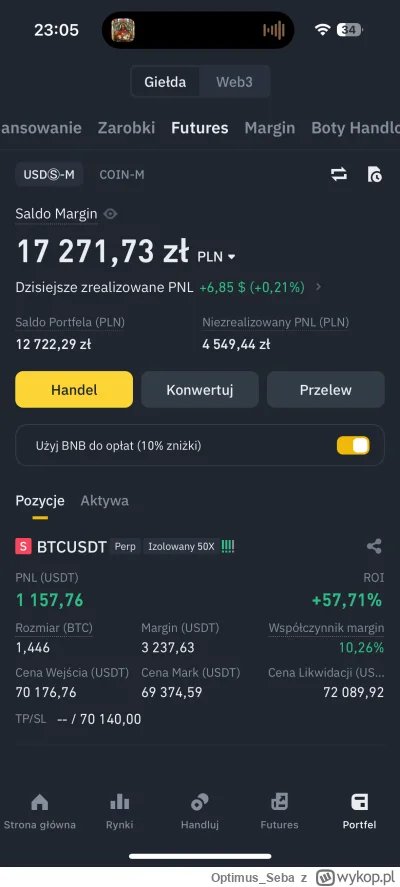 Optimus_Seba - #Short na #bitcoin to nie tylko przyjemność, ale i obowiązek ( ͡° ͜ʖ ͡...