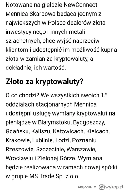 emjot86 - #kryptowaluty ciekawa opcja

https://www.bankier.pl/wiadomosc/Zloto-za-kryp...