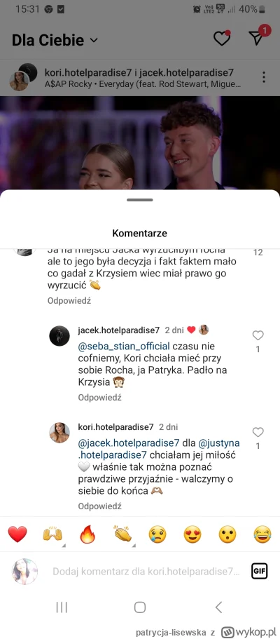 patrycja-lisewska - @Millady: Grycanka tlumaczy się Jackowi, że chciała zostawić sroc...