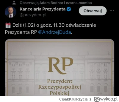 CipakKrulRzycia - #cenzoduda #polityka  #bekazpisu Abdykuje?