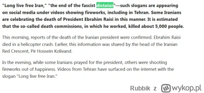 Rubbik - > dyktatora
Powiedz, że nic nie wiesz o Iranie, nie mówiąc tego xD

@Pas-ze-...