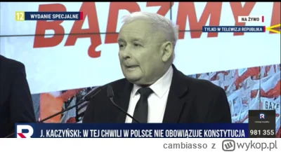 cambiasso - #bekazpisu 

Kaczyński z tygodnia na tydzień zmienia kolor, na przesłucha...