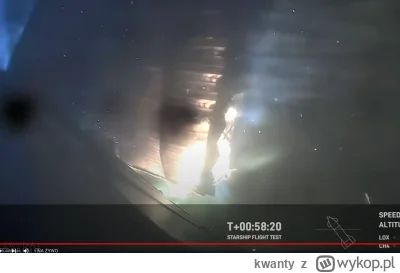 kwanty - #spacex #starship wchodzący w atmosferę - plazma mu przepala skrzydła ale si...