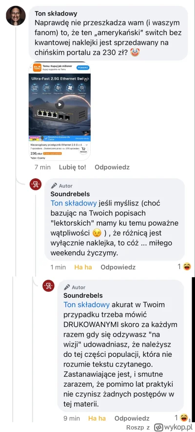 Roszp - Soundrebelsi kontynuują cykl "niekomercyjnych" testów portfolio najdziwniejsz...