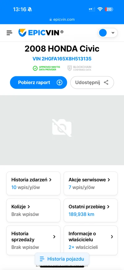 miesozerca1 - #autazusa #olx

Raport Vin 
2HGFA165X8H513135
Honda Civic

Przebieg w 2...