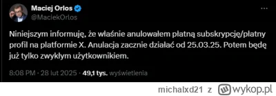 michalxd21 - Polscy dziennikarze zaczęli dojeżdżać Muska. 

#polityka