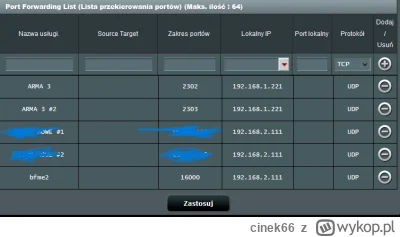 cinek66 - @supra107: na swoim też to zrobiłem (nie wiem czy to pomogło ale port jest ...