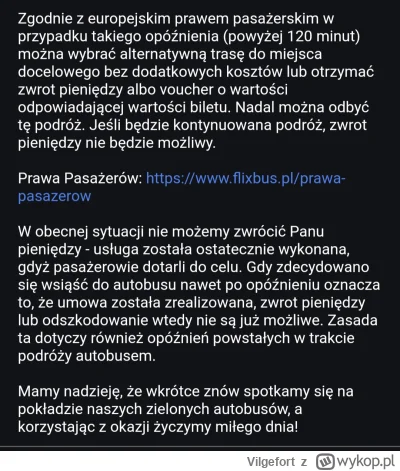 Vilgefort - Witam, szarpał się ktoś z flixbusem o zwrot za opóźnienie?
Autobus spóźni...