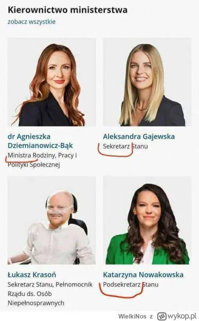 WielkiNos - Czyżby sekretarka i podsekretarka brzmiały zbyt umniejszająco zasługi? ( ...