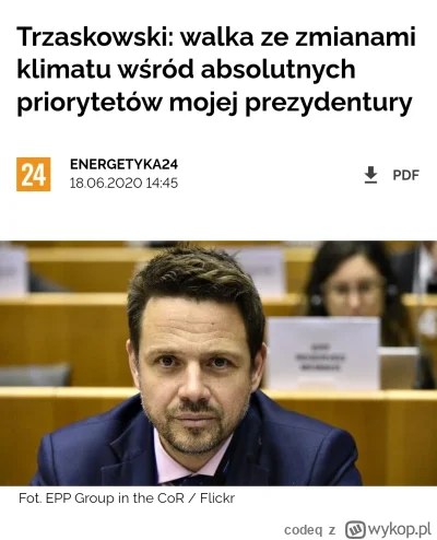 codeq - Nic im nie grozi dopóki stolicą rządzą eko-oszołomy