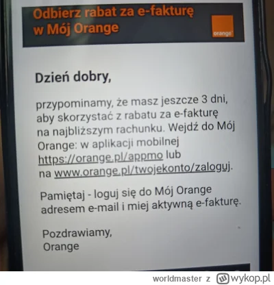 worldmaster - #pytanie #orange
Znajoma dostała takiego maila. To w Orange nie dostaje...