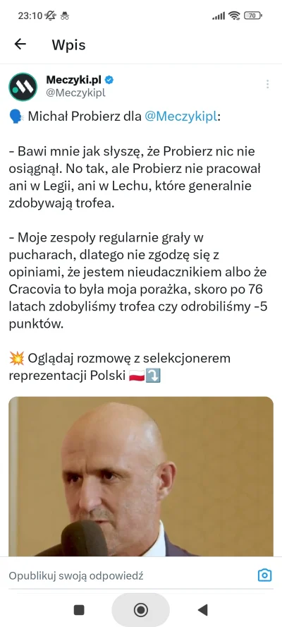 smialson - Tymczasem Probierzinho "błyszczy" w wywiadach
Rzeczywistość w komentarzu
#...