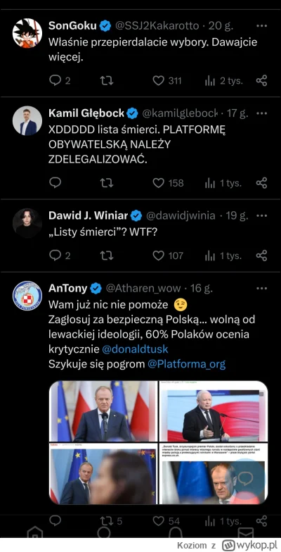 Koziom - Śmiejecie z głównej Wykopu? No to patrzcie teraz. Twitter jest święcie oburz...