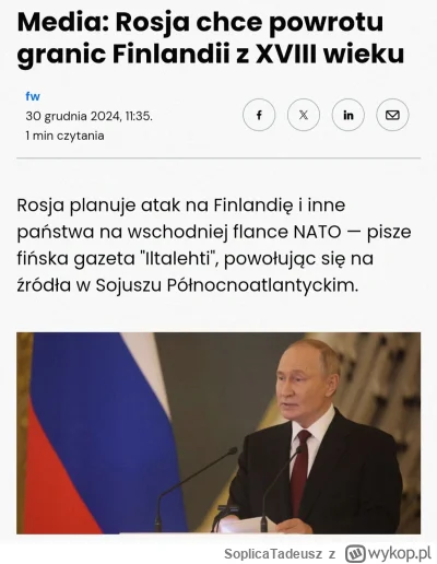 SoplicaTadeusz - #ukraina #rosja #wojna #finlandia #polityka 

Słucham państwa, w jak...