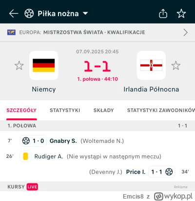 Emcis8 - Helmuty co za kompromitacja xD 

#mecz