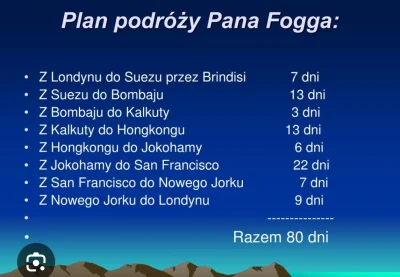 Nieszkodnik - >Człowiek jest wstanie przebyć " W 80 dni dookoła świata" ?..

@Pokojow...