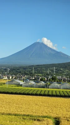 xionc0586 - Słynna Fudżi uchwycona dzisiaj rano z okien Shinkansena relacji Tokio-Kio...