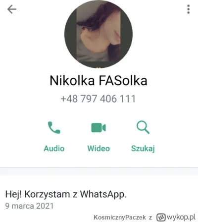 K.....k - Moja serdeczna koleżanka od Rafonixa pozdrawia Wykop. Możecie ją pozdrawiać...