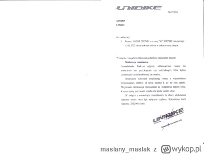 maslany_maslak - Hejo
Mam problem odnośnie gwarancji zakupu roweru.
W lutym 2023 roku...