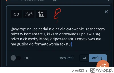 forest23 - @wykop: na ios nadal nie działa cytowanie, zaznaczam tekst w komentarzu, k...