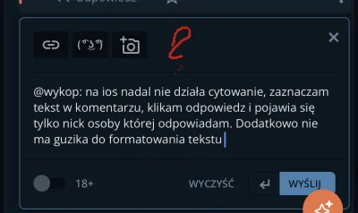 forest23 - @wykop: na ios nadal nie działa cytowanie, zaznaczam tekst w komentarzu, k...