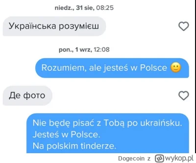 Dogecoin - typiareczka myślała że mnie strolluje, wali do mnie po ukraińsku jakby to ...