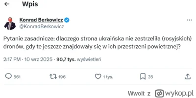 Wwolt - #wojna #polityka #bekazkonfederacji No co za cymbał to jest, wina Ukrainy że ...