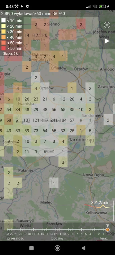 Sonic233_ - @Elterchet będą mieli ciekawą noc strażacy, tutaj siatka 5x5km ponad 100 ...