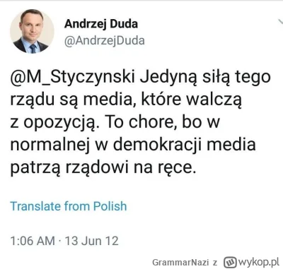 GrammarNazi - @robert_blaszczykowski Oczywiście, przecież w normalnej demokracji pod ...