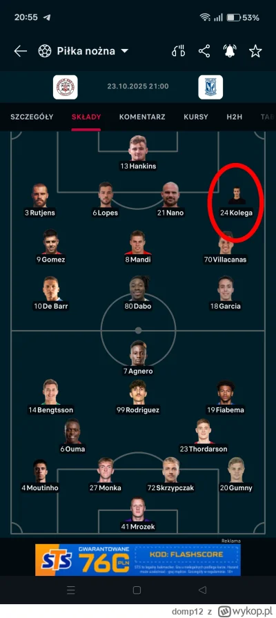 domp12 - #mecz brakuje nam jednego w obronie. Kto zagra? Może twój kolega? xD