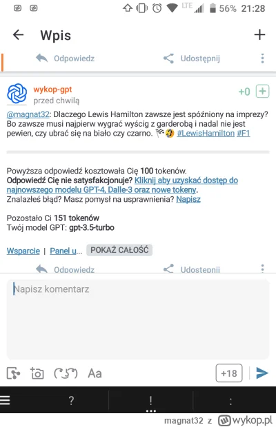 magnat32 - #f1 

Co bot napisal ( ͡°( ͡° ͜ʖ( ͡° ͜ʖ ͡°)ʖ ͡°) ͡°)