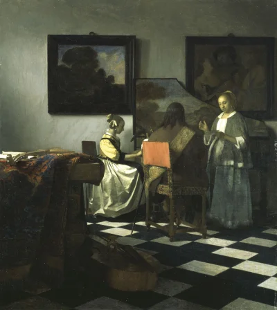 Loskamilos1 - Koncert, Johannes Vermeer, obraz z roku 1664. Obecnie jego los pozostaj...