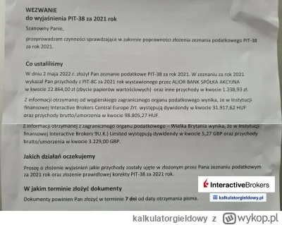 kalkulatorgieldowy - Nie ma lepszej reklamy niż wezwania od skarbówki ws. PIT-38 xD
S...