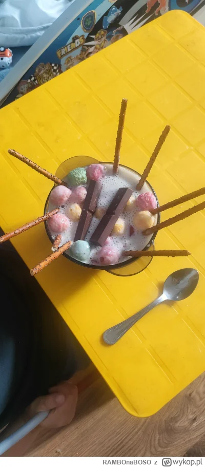 RAMBOnaBOSO - #gotujzwykopem
Lodowa zupa:
- zmiksowane 2 banany + 90ml mleka + kostki...