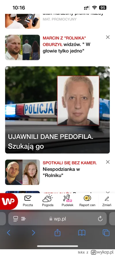 lskx - #raportzpanstwasrodka 
A kto to na głównej WP?