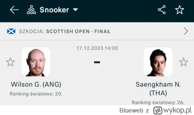 Blueweb - #snooker 

Dzień dobry.