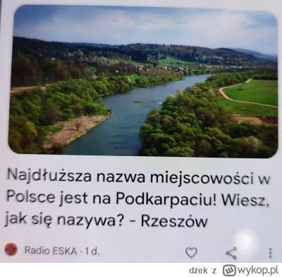 dzek - @KosmicznyPaczek: najdłuższe imię na Podkarpaciu