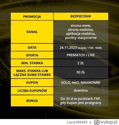 Luca199491 - Witam!

Ciekawy bonus na horyzoncie, to i grzech o nim nie wspomnieć i t...